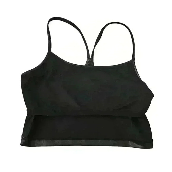 Aerie Womens Stretch Extensible Medium Support Black Crackle Faux Leather M - Picture 7 of 12